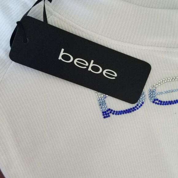 Bebe Jade Gradient Embellshed Logo Top - Size M - Picture 7 of 8